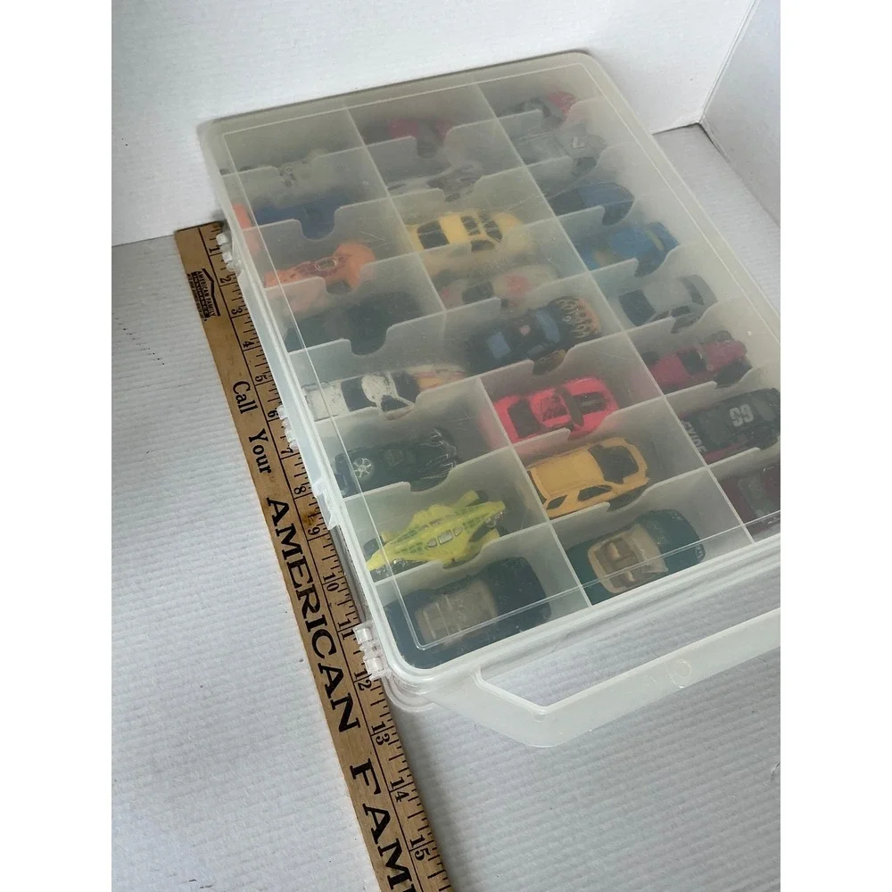 Vintage Matchbox Hot‎ Wheels Diecast Car Lot 48 Cars Carry Case Mixed Collection